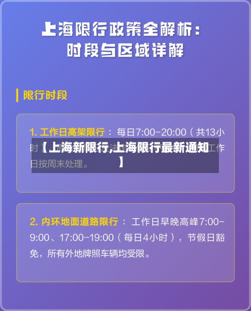 【上海新限行,上海限行最新通知】
