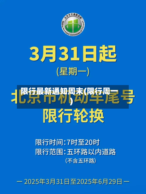 限行最新通知周末(限行周一)