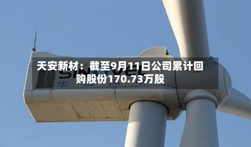 天安新材:截至9月11日公司累计回购股份170.73万股-第3张图片