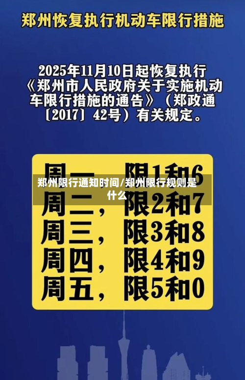 郑州限行通知时间/郑州限行规则是什么-第2张图片