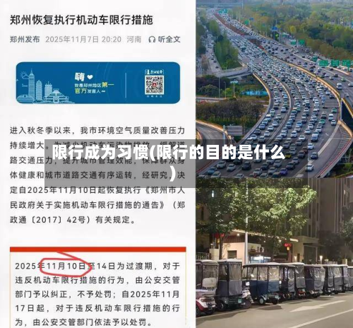 限行成为习惯(限行的目的是什么)