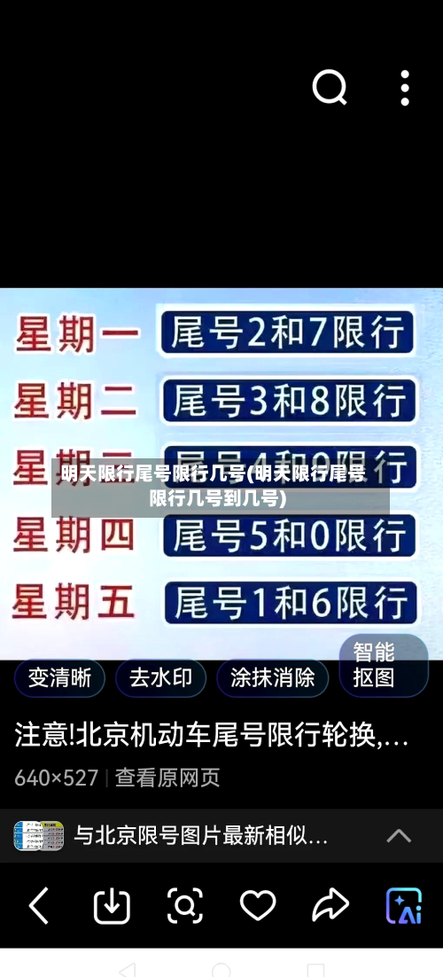 明天限行尾号限行几号(明天限行尾号限行几号到几号)-第2张图片