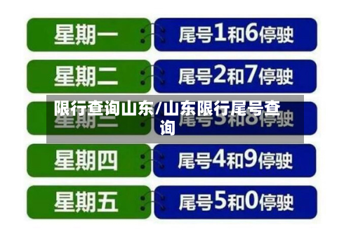 限行查询山东/山东限行尾号查询