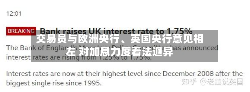 交易员与欧洲央行、英国央行意见相左 对加息力度看法迥异-第3张图片
