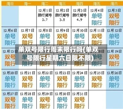 单双号限行周末限行吗(单双号限行星期六日限不限)