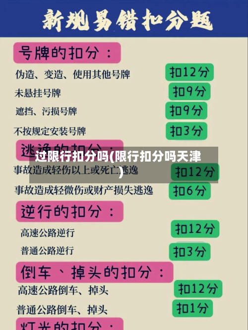 过限行扣分吗(限行扣分吗天津)-第2张图片
