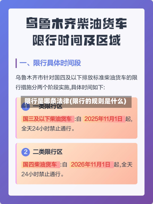 限行是哪条法律(限行的规则是什么)