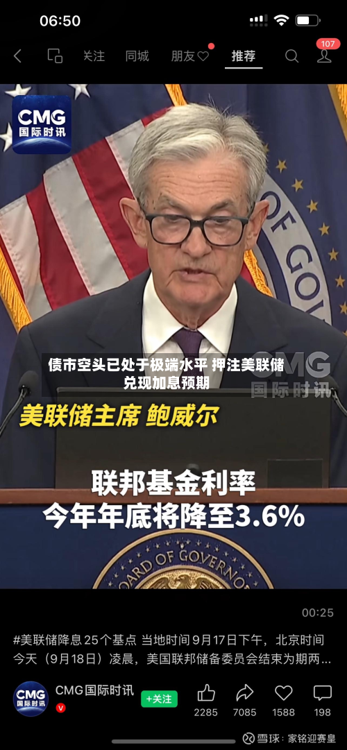 债市空头已处于极端水平 押注美联储兑现加息预期-第2张图片