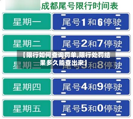 【限行如何查询罚单,限行处罚结果多久能查出来】-第3张图片