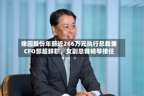 豫园股份年薪近266万元执行总裁兼CFO邹超辞职，女副总裁杨琴接任