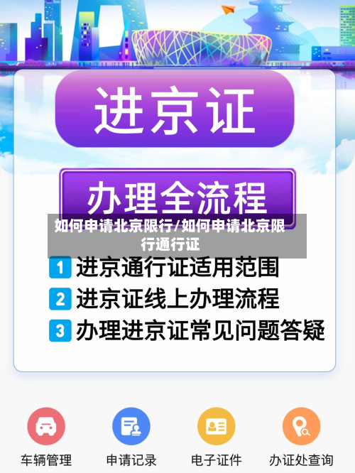 如何申请北京限行/如何申请北京限行通行证
