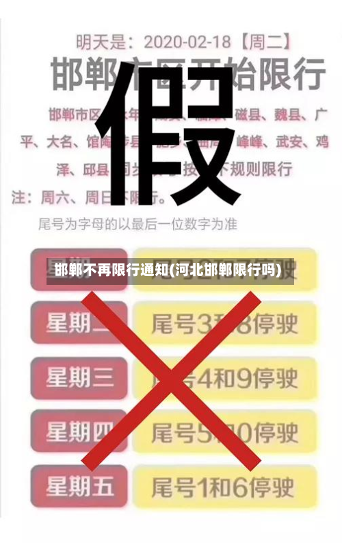 邯郸不再限行通知(河北邯郸限行吗)-第2张图片