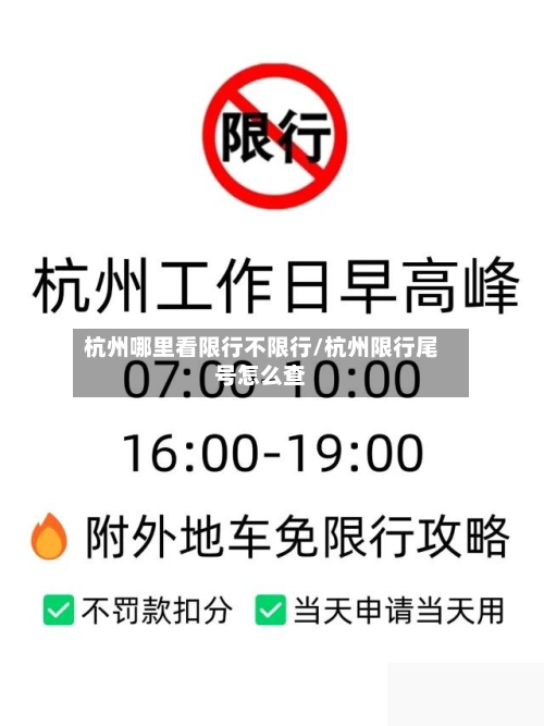 杭州哪里看限行不限行/杭州限行尾号怎么查