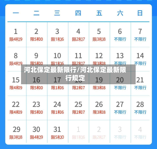 河北保定最新限行/河北保定最新限行规定