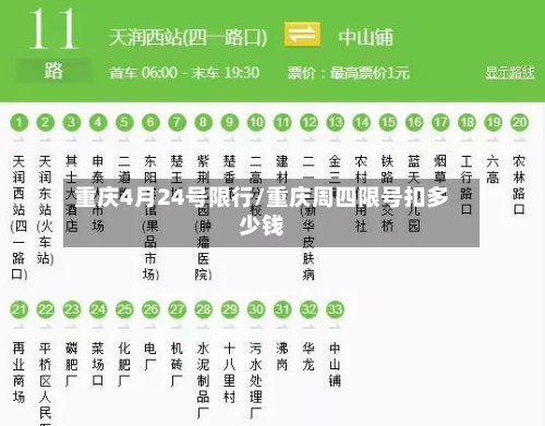 重庆4月24号限行/重庆周四限号扣多少钱