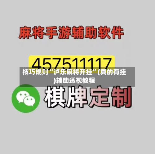 技巧规则“泸乐麻将开挂”(真的有挂)辅助透视教程-第3张图片