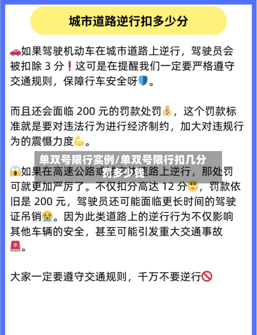 单双号限行实例/单双号限行扣几分罚多少钱