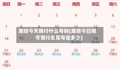 廊坊今天限行什么号码(廊坊今日限号限行车尾号是多少)-第2张图片