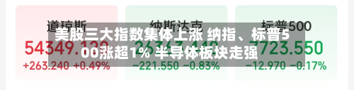 美股三大指数集体上涨 纳指、标普500涨超1% 半导体板块走强-第1张图片