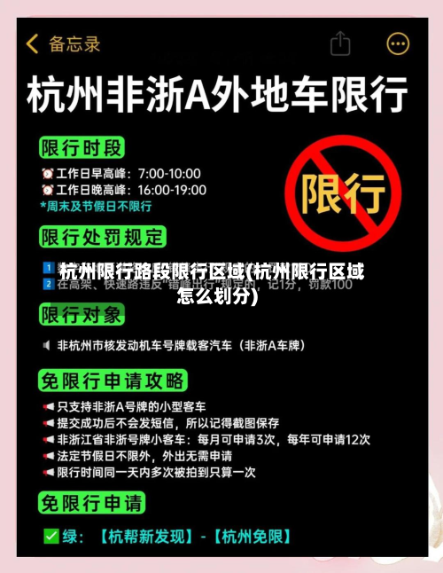 杭州限行路段限行区域(杭州限行区域怎么划分)-第3张图片