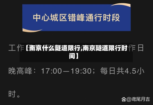【南京什么隧道限行,南京隧道限行时间】-第2张图片