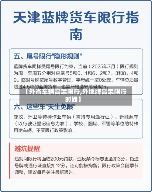 【外省车辆高架限行,外地牌高架限行时间】-第2张图片