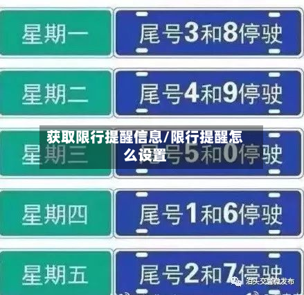 获取限行提醒信息/限行提醒怎么设置
