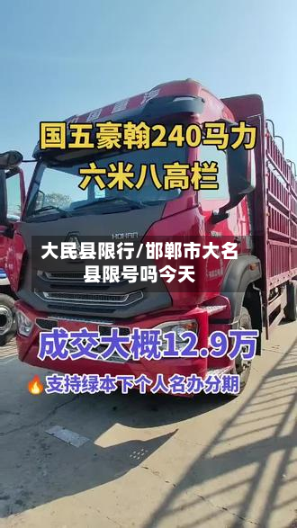 大民县限行/邯郸市大名县限号吗今天-第3张图片