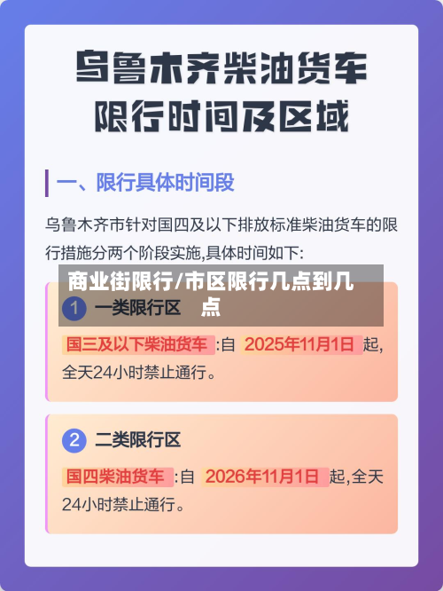 商业街限行/市区限行几点到几点