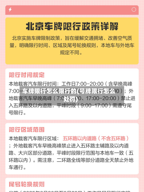 车牌限行怎么限行的(号牌限行怎么处罚)-第3张图片