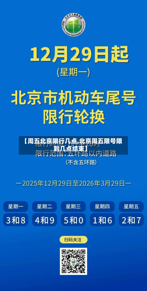 【周五北京限行几点,北京周五限号限到几点结束】-第2张图片