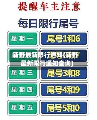 新野最新限行通知(新野最新限行通知查询)-第2张图片