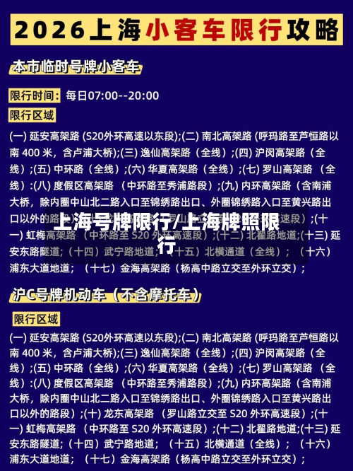 上海号牌限行/上海牌照限行-第2张图片
