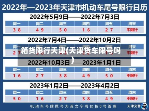 箱货限行天津(天津货车限号吗)