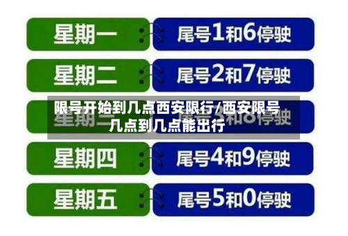 限号开始到几点西安限行/西安限号几点到几点能出行
