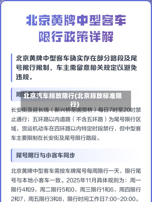 北京汽车排放限行(北京排放标准限行)-第2张图片