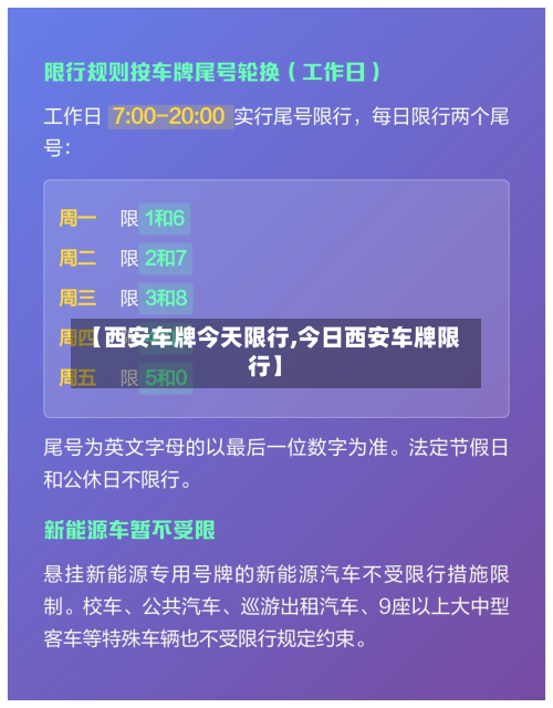 【西安车牌今天限行,今日西安车牌限行】