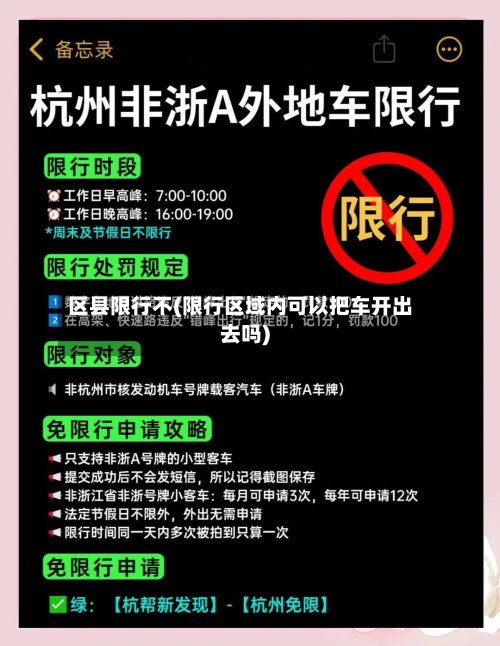 区县限行不(限行区域内可以把车开出去吗)
