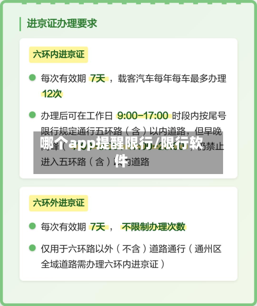 哪个app提醒限行/限行软件