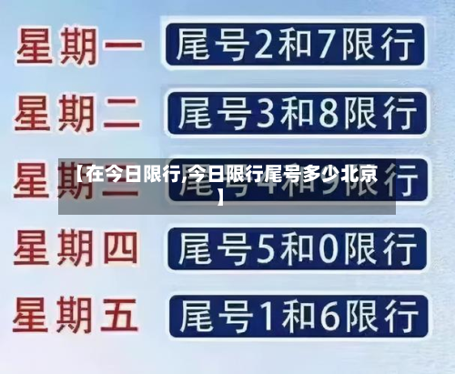 【在今日限行,今日限行尾号多少北京】-第2张图片