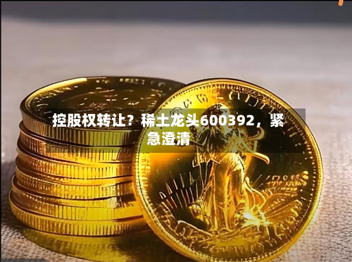 控股权转让？稀土龙头600392，紧急澄清