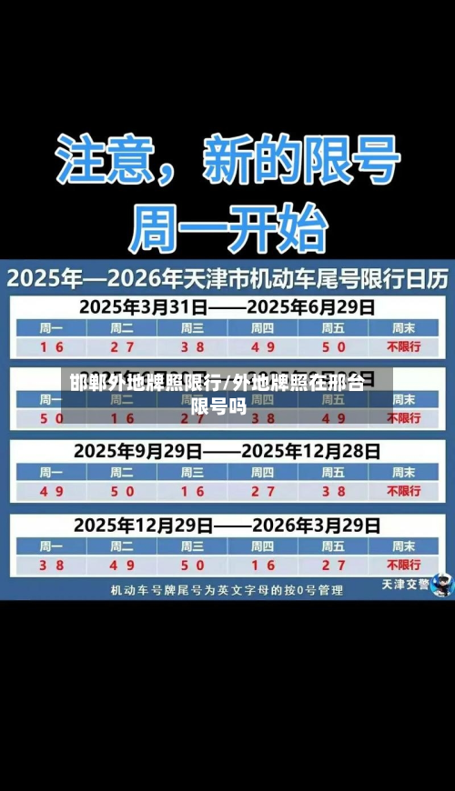 邯郸外地牌照限行/外地牌照在邢台限号吗-第3张图片