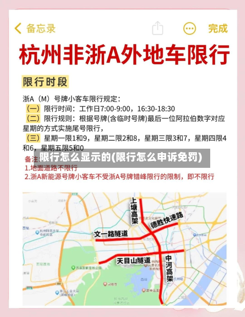 限行怎么显示的(限行怎么申诉免罚)-第2张图片