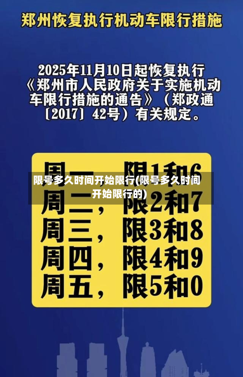 限号多久时间开始限行(限号多久时间开始限行的)