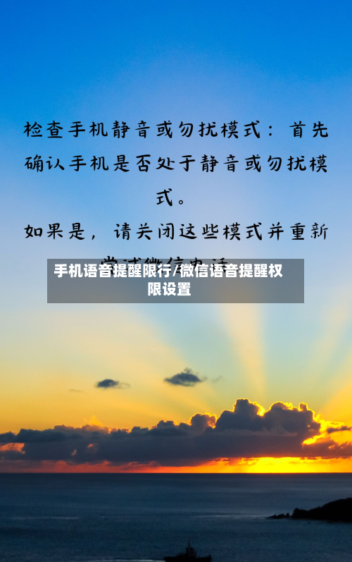 手机语音提醒限行/微信语音提醒权限设置
