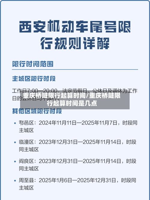 重庆桥隧限行起算时间/重庆桥隧限行起算时间是几点