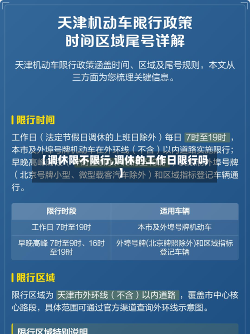 【调休限不限行,调休的工作日限行吗】-第2张图片