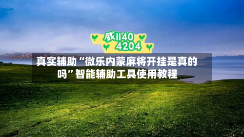 真实辅助“微乐内蒙麻将开挂是真的吗”智能辅助工具使用教程-第2张图片