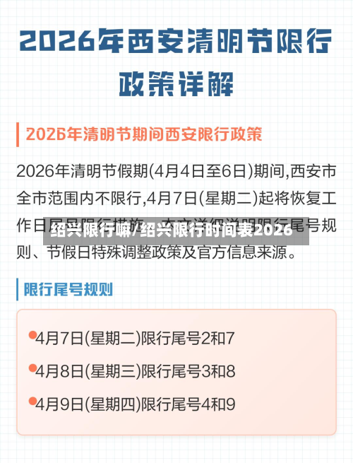 绍兴限行嘛/绍兴限行时间表2026