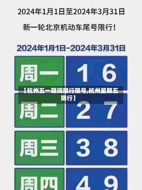 【杭州五一期间限行限号,杭州星期五限行】